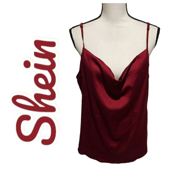 𝅺shein curve tank red womens plus size 1XL - Picture 1 of 5